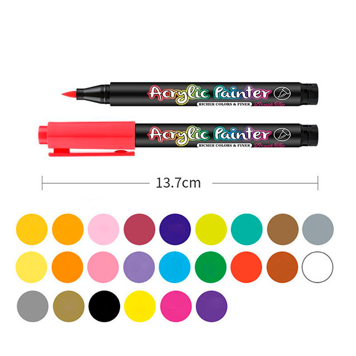 AcrylicMarkers, markere acrilice (set de 24 bucăți) - Image 2