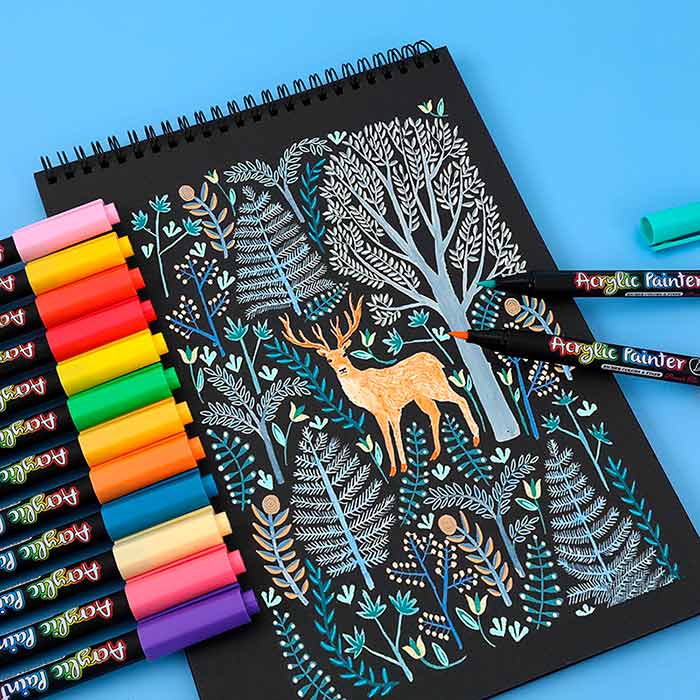 AcrylicMarkers, markere acrilice (set de 24 bucăți) - Image 3