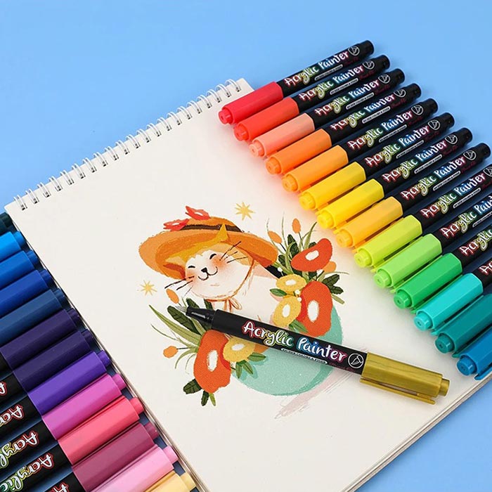 AcrylicMarkers, markere acrilice (set de 24 bucăți) - Image 5