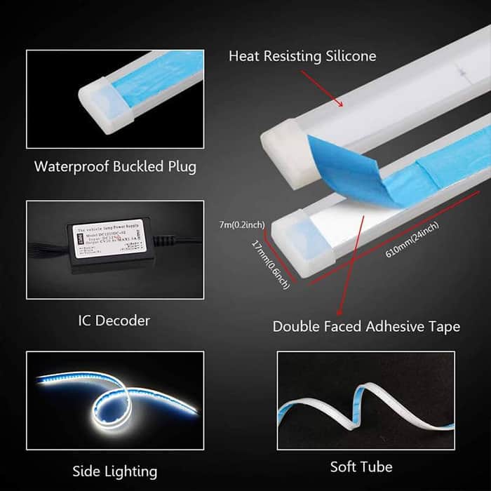 AngelLux, bandă autoadezivă cu lumini LED (set de 2 buc) - Image 8