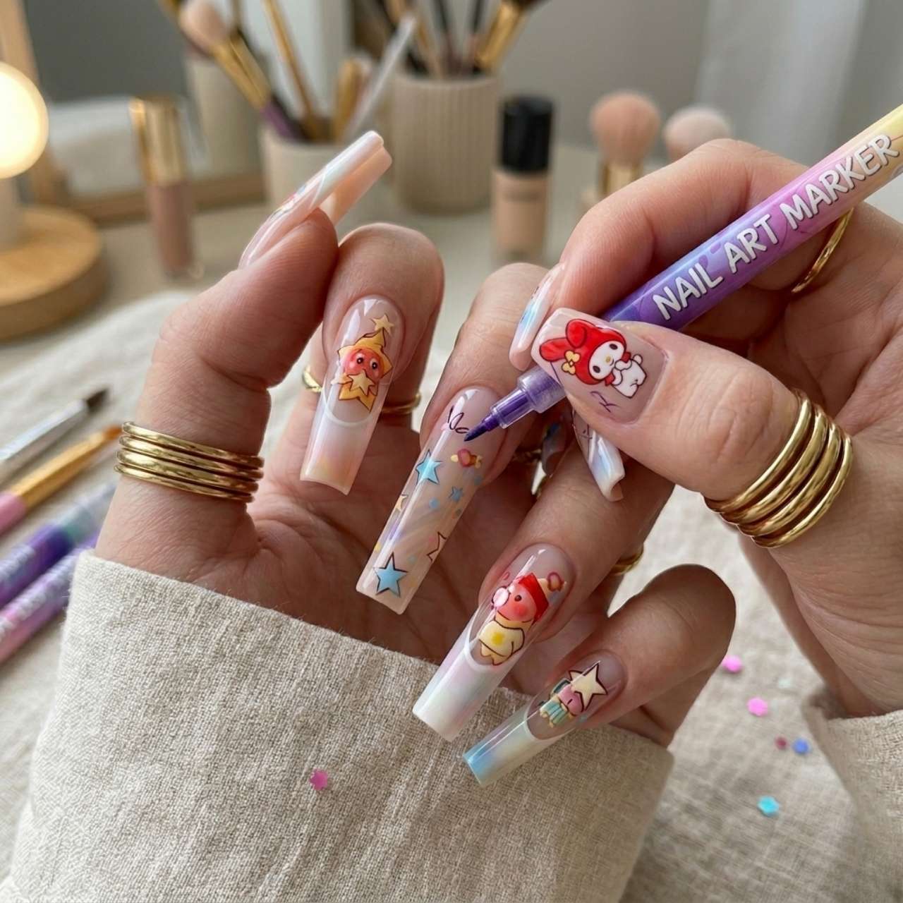 Set de pixuri colorate pentru pictat unghii, ArtNails - Image 3