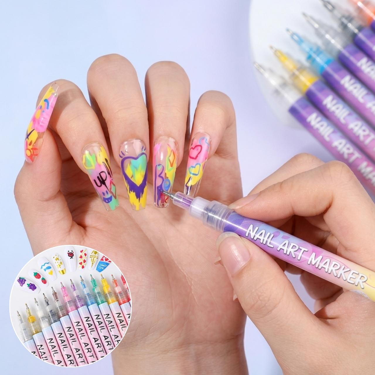Set de pixuri colorate pentru pictat unghii, ArtNails - Image 10