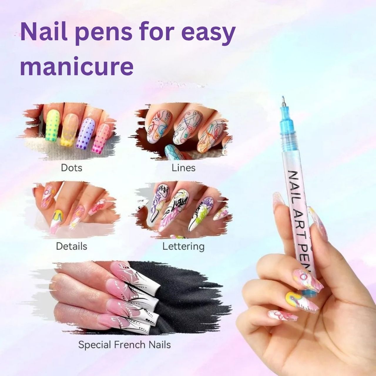 Pixuri pentru unghii pentru manichiuri ușoare