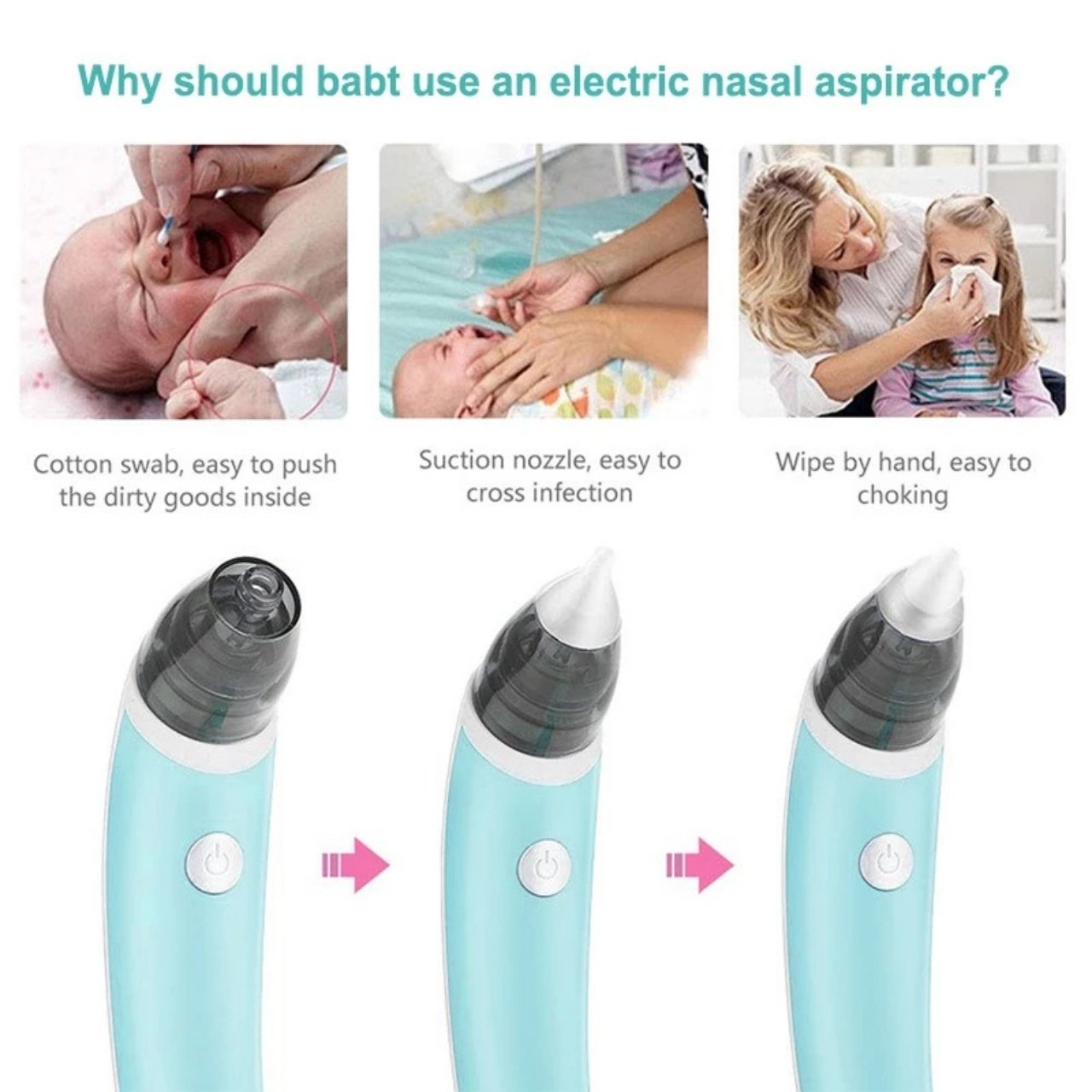 Aspirator, aspirator nazal pentru bebeluși - Image 4