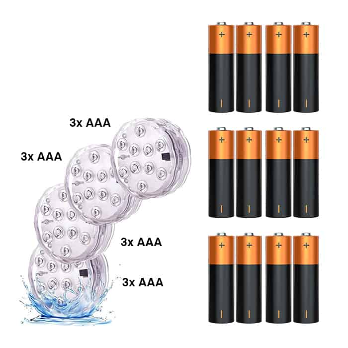 Set de baterii pentru lumini LED GlowWaterLights (13 buc.) - Image 2