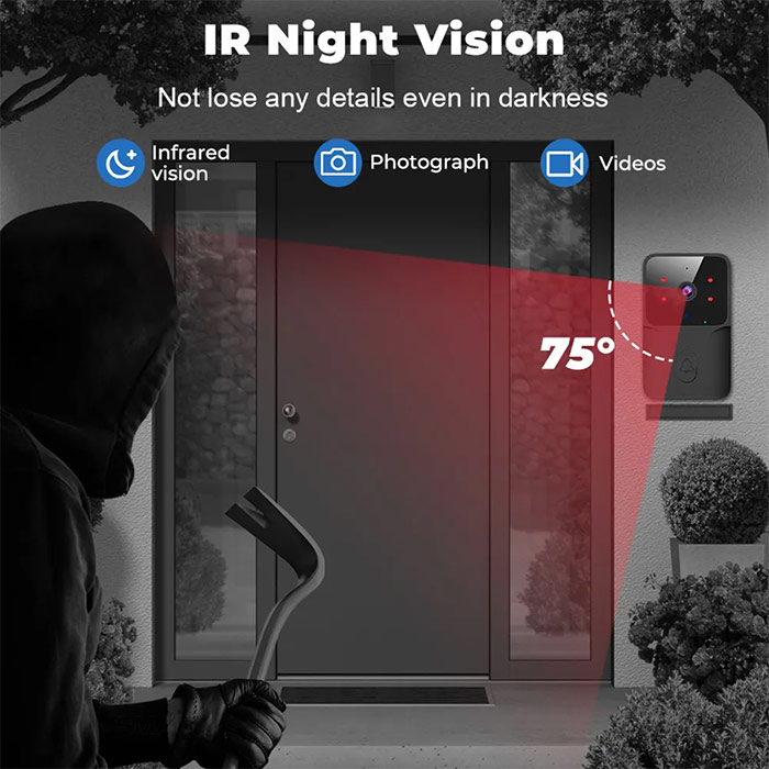 Bell, sonerie wireless cu video, sunet bidirecțional și detector de mișcare - Image 4