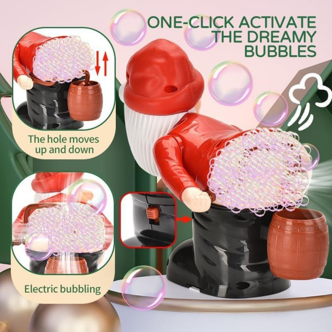 BlowSanta, jucărie cu baloane de săpun Moș Crăciun - Image 3