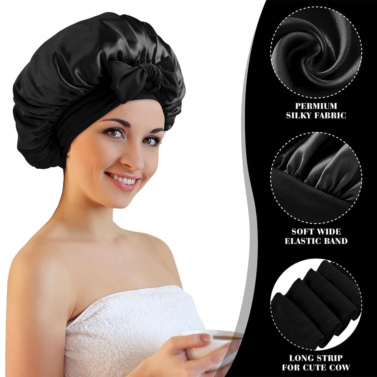 Bonnet, capac de satin pentru somn - Image 4