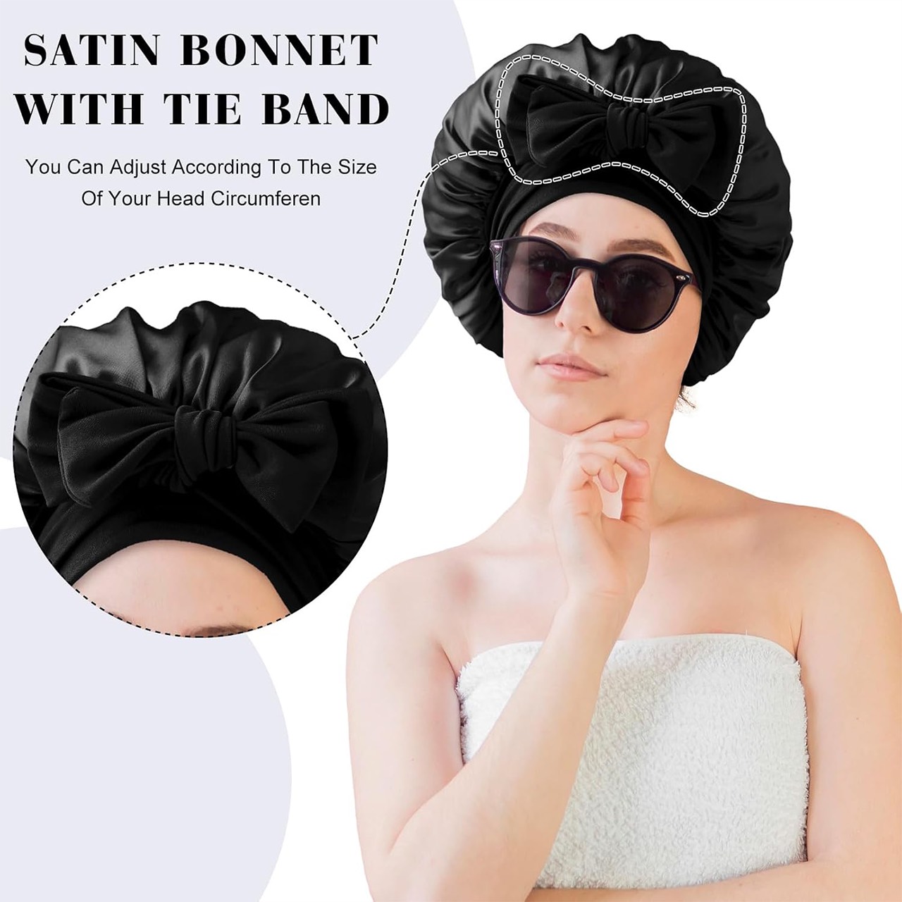 Bonnet, capac de satin pentru somn - Image 6