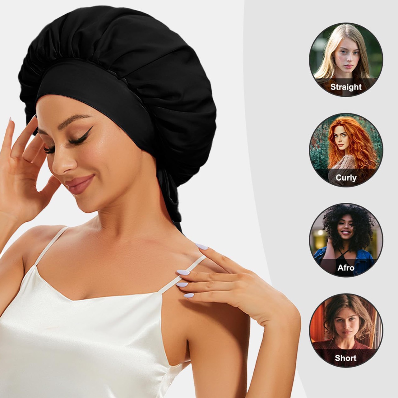 Bonnet, capac de satin pentru somn - Image 7
