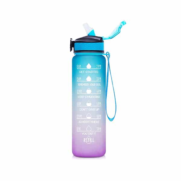 BottleBundle, Sticlă Motivațională pentru Apă + Set de 5 Elastice pentru Exerciții - Image 6