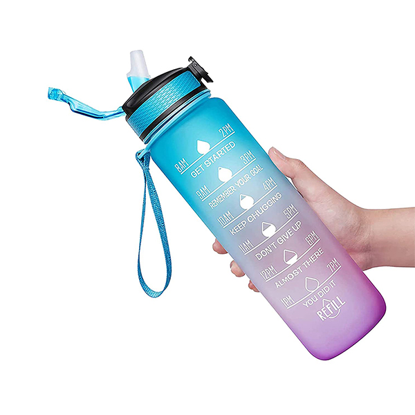 BottleBundle, Sticlă Motivațională pentru Apă + Set de 5 Elastice pentru Exerciții - Image 7