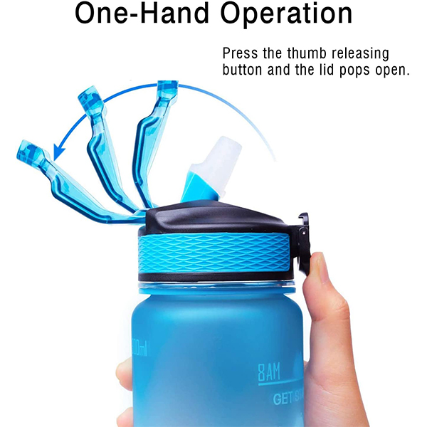 BottleBundle, Sticlă Motivațională pentru Apă + Set de 5 Elastice pentru Exerciții - Image 8