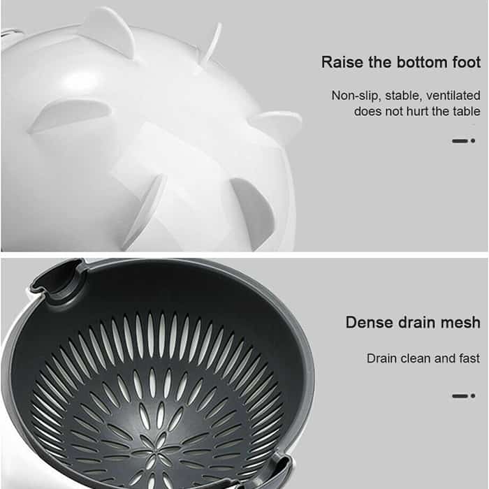 BowlCutter, feliator multifuncțional cu strecurătoare și curățător de mână - Image 5