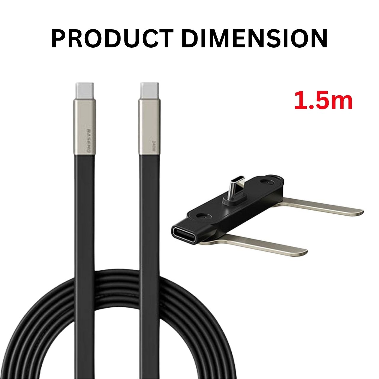 Cablu de încărcare 2în1 cu suport pentru telefon, Bracky - Image 2