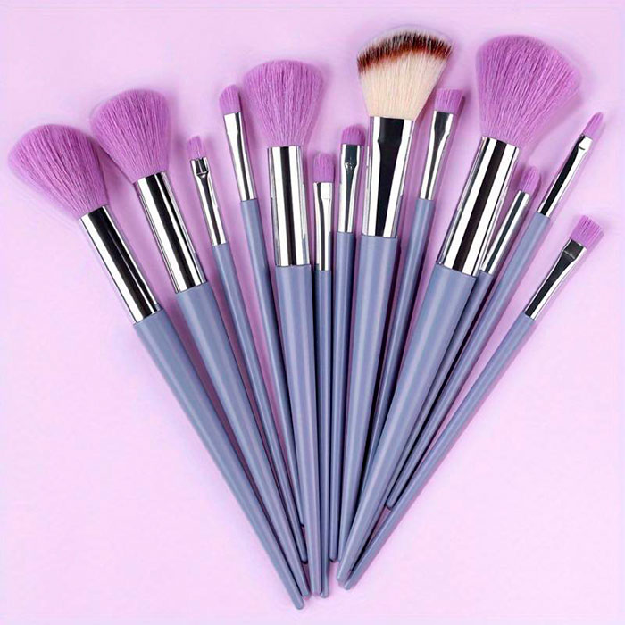BrushSet, set de 13 pensule de machiaj cu husă de transport - Image 3