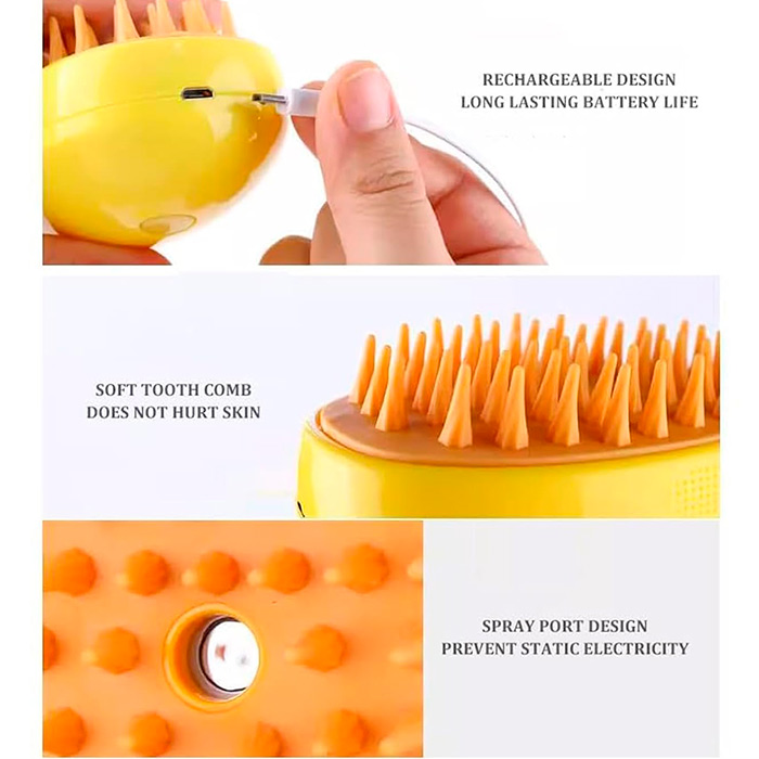 Brushy, perie electrică pentru animale de companie cu pulverizare - Image 4