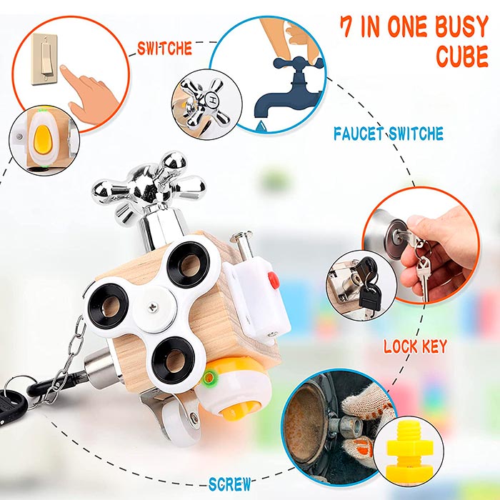 BusyCube, o jucărie didactică 7 în 1 care stimulează toate domeniile dezvoltării copilului - Image 6