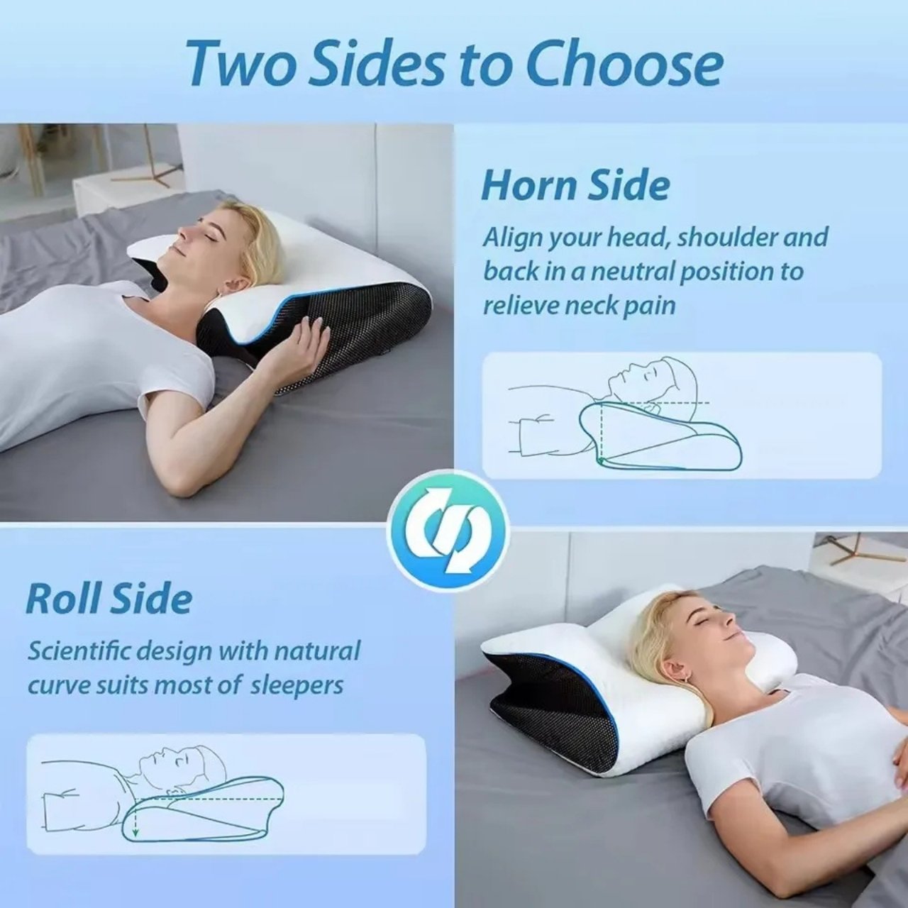 ButterflyPillow, pernă ergonomică din spumă cu memorie - Image 5