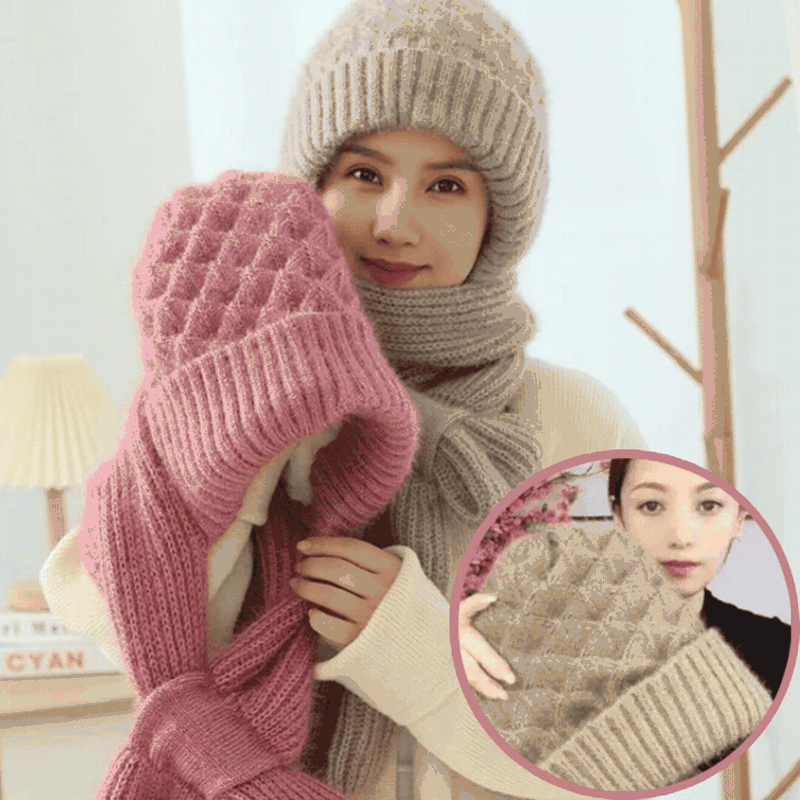 CapScarf, căciulă de iarnă pentru femei cu fular atașat - Image 9