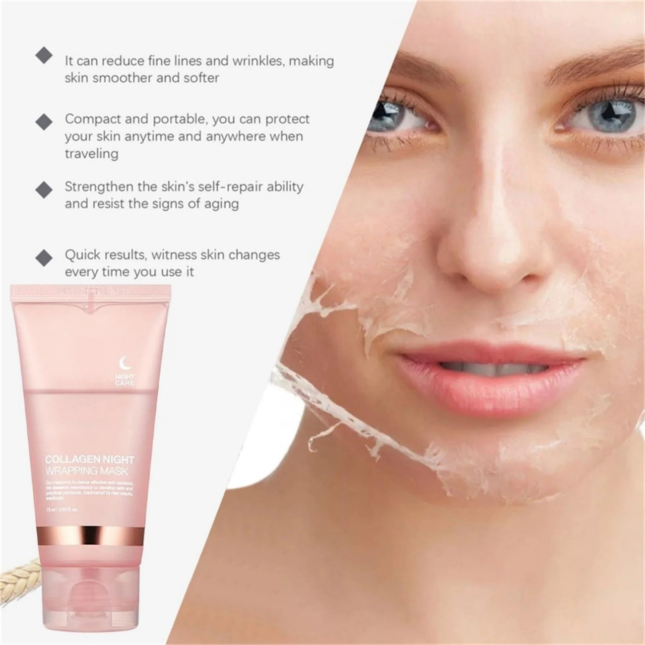 CollagenMask, mască de noapte cu colagen pentru față cu efect peel-off - Image 7