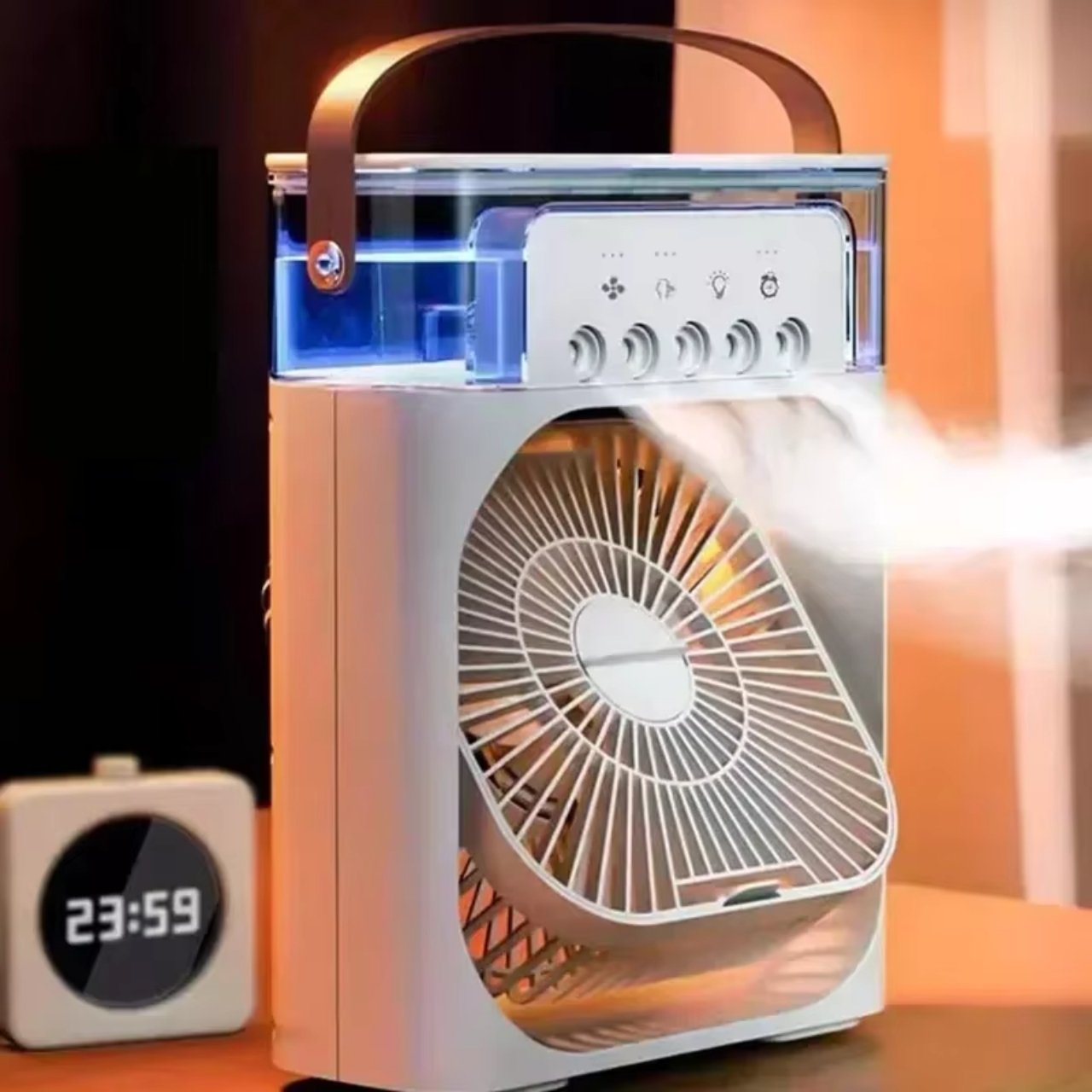 Coolio, ventilator portabil 3 în 1 cu funcție de umidificare, lumină LED și răcire - Image 6