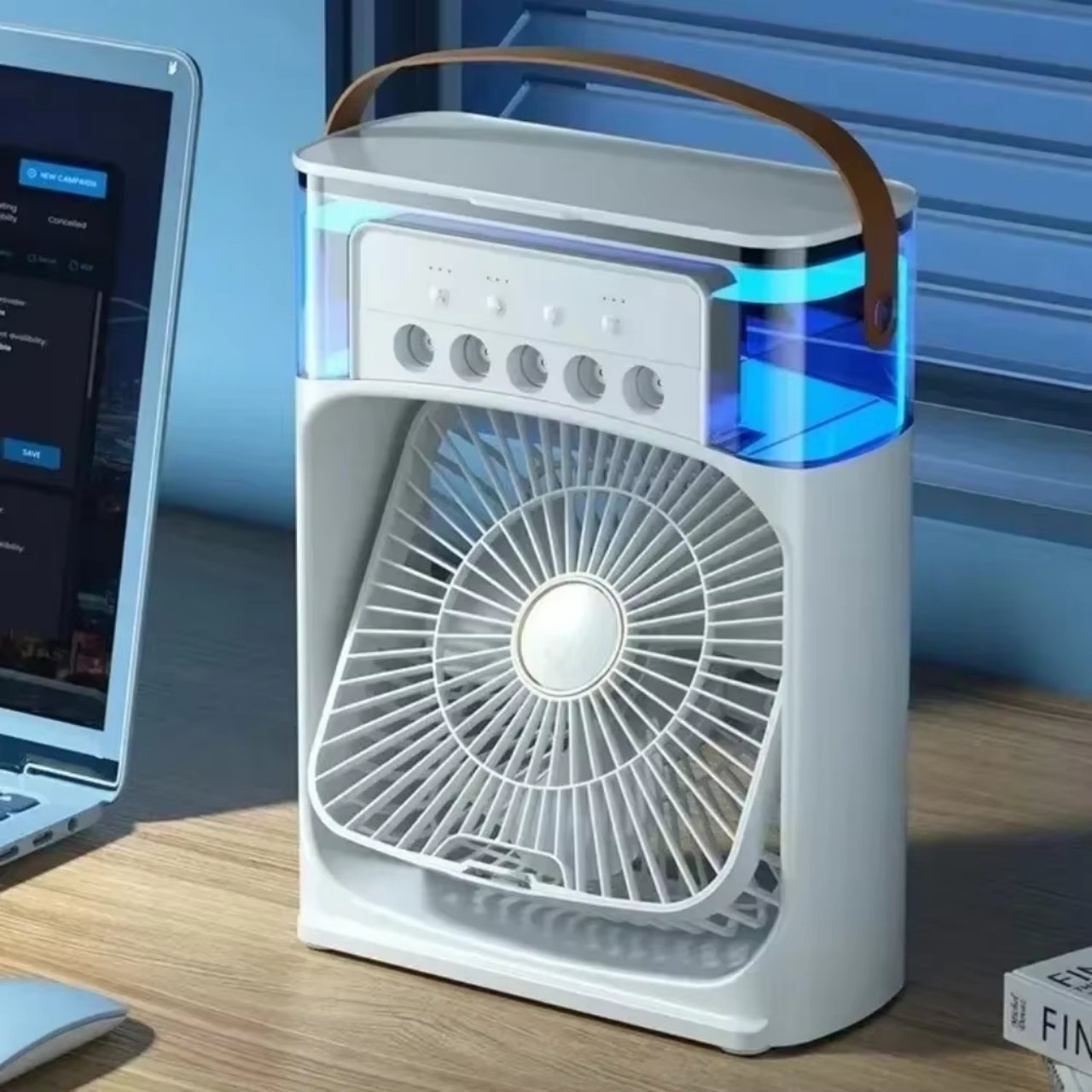 Coolio, ventilator portabil 3 în 1 cu funcție de umidificare, lumină LED și răcire - Image 8