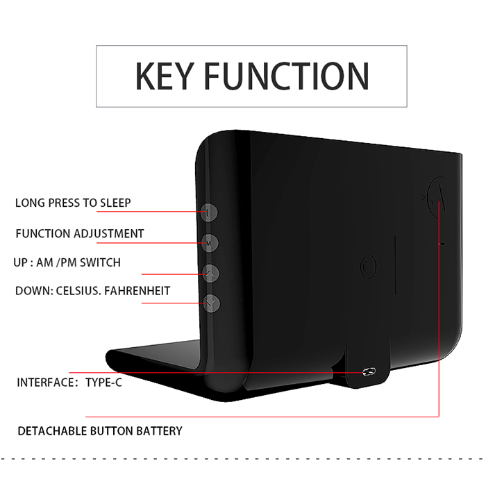 DigitalStation – încărcător wireless cu alarmă, calendar și termometru - Image 3