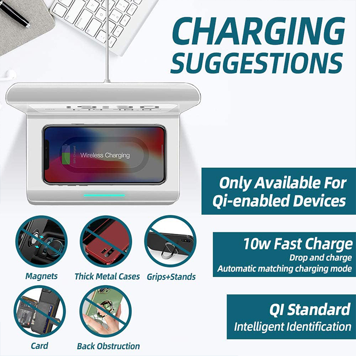 DigitalStation – încărcător wireless cu alarmă, calendar și termometru - Image 6