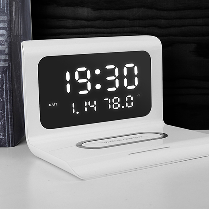 DigitalStation – încărcător wireless cu alarmă, calendar și termometru - Image 8