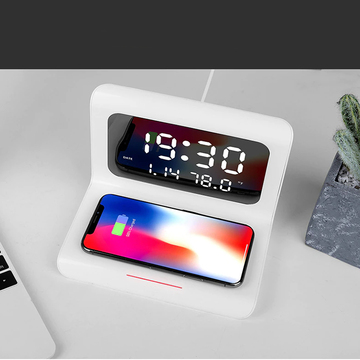 DigitalStation – încărcător wireless cu alarmă, calendar și termometru - Image 10