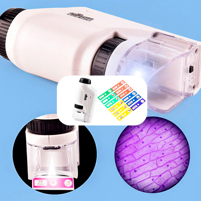 DiscoverBundle, microscop portabil pentru copii + set de 12 plăcuțe de observație - Image 2