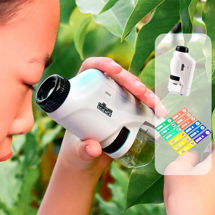 DiscoverBundle, microscop portabil pentru copii + set de 12 plăcuțe de observație - Image 3