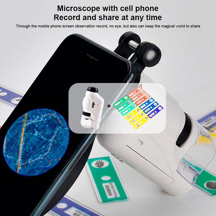 DiscoverBundle, microscop portabil pentru copii + set de 12 plăcuțe de observație - Image 4