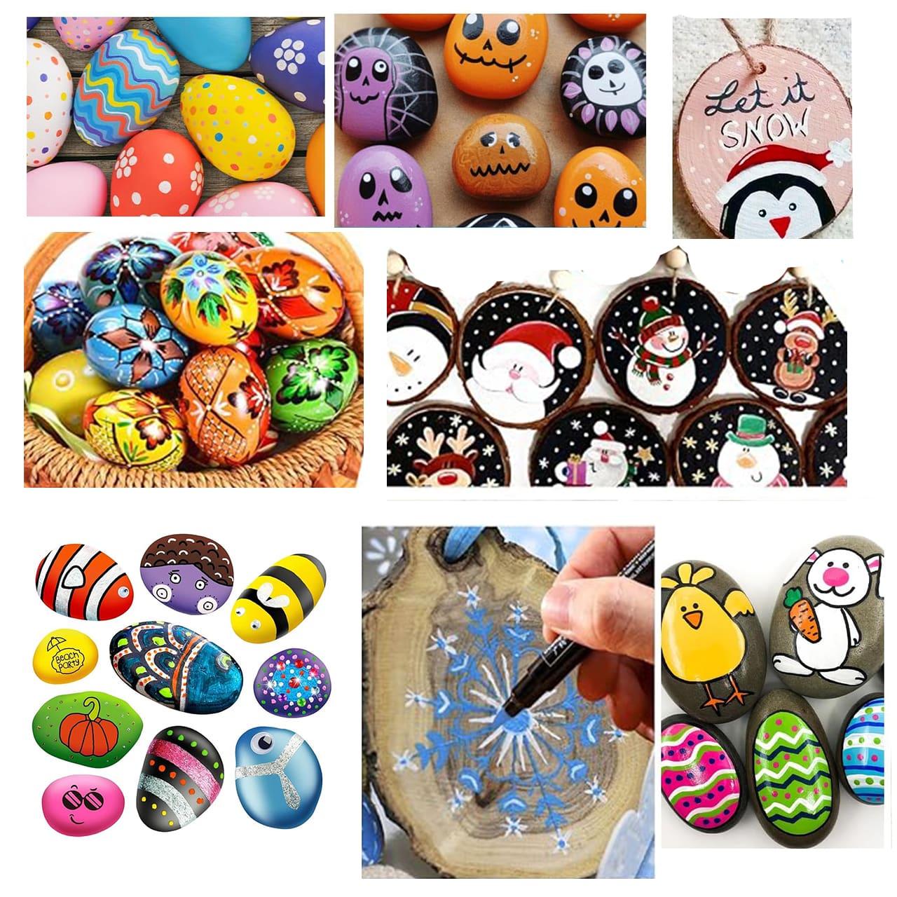 DiyAcrylic, set creativ cu markere acrilice, pietre și lemn - Image 7