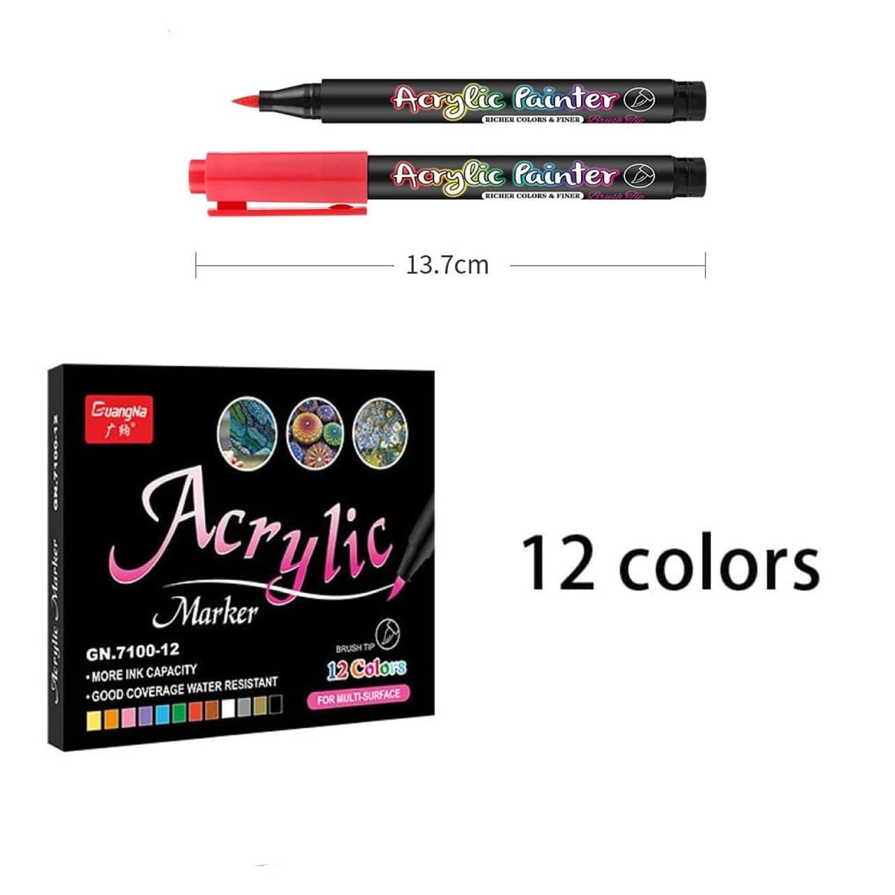 DiyAcrylic, set creativ cu markere acrilice, pietre și lemn - Image 8