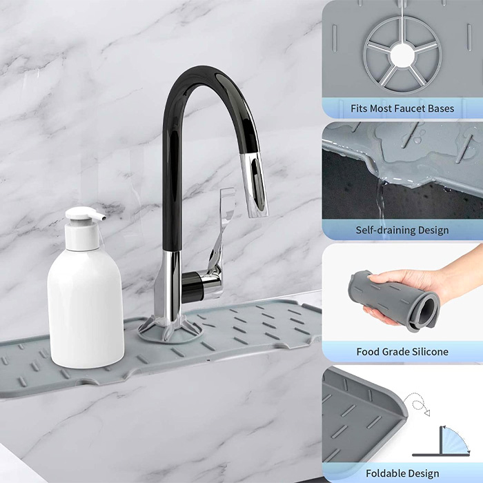 DryingPad, covoraș din silicon pentru chiuveta de bucătărie sau chiuveta de baie - Image 4