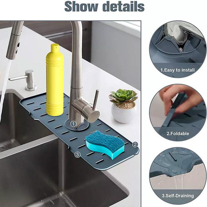 DryingPad, covoraș din silicon pentru chiuveta de bucătărie sau chiuveta de baie - Image 8
