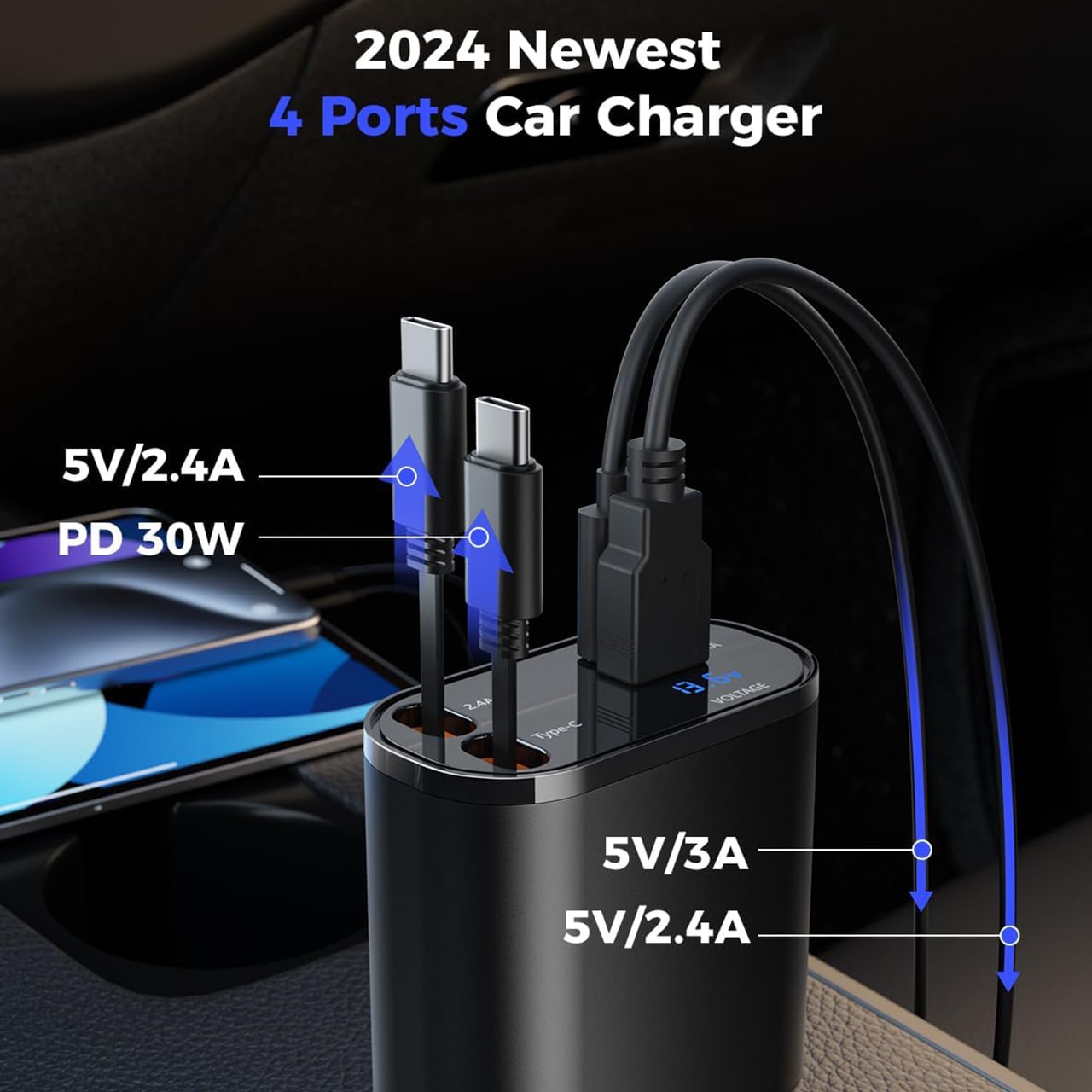 DualCharger, încărcător auto 4-în-1 - Image 3
