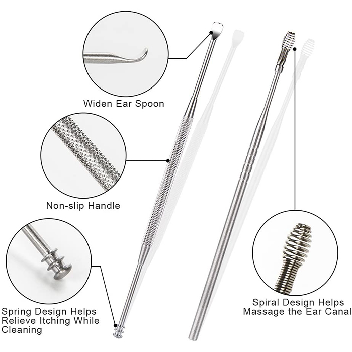 EarCleaningKit, set de 7 piese cu accesorii pentru curățarea sigură a urechilor - Image 3