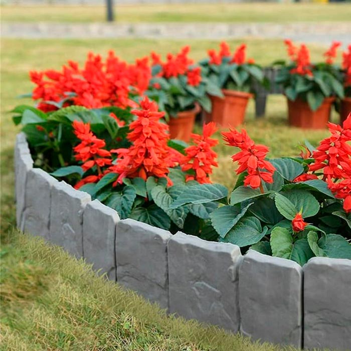 Edges, bordură decorativă pentru grădină și plante ornamentale (10 bucăți) - Image 3