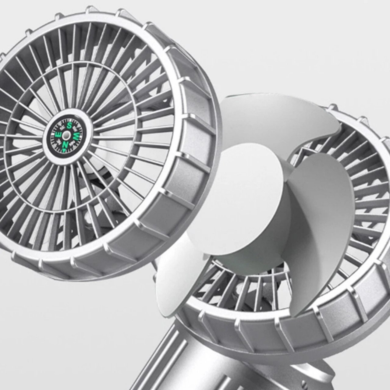 Fan, lampă LED solară multifuncțională 5 în 1 cu ventilator - Image 8