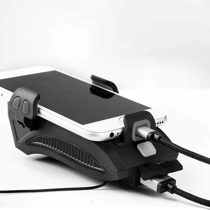 FastBike – lumină de bicicletă 4 în 1 cu încărcare, suport telefon și sonerie - Image 9