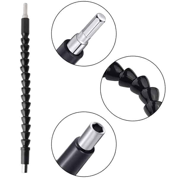 FlexyStar, accesoriu flexibil pentru șurubelnițe electrice și manual + set de 10 biți diferiți - Image 3