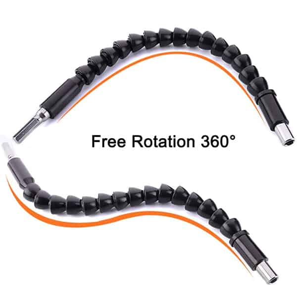 FlexyStar, accesoriu flexibil pentru șurubelnițe electrice și manual + set de 10 biți diferiți - Image 4