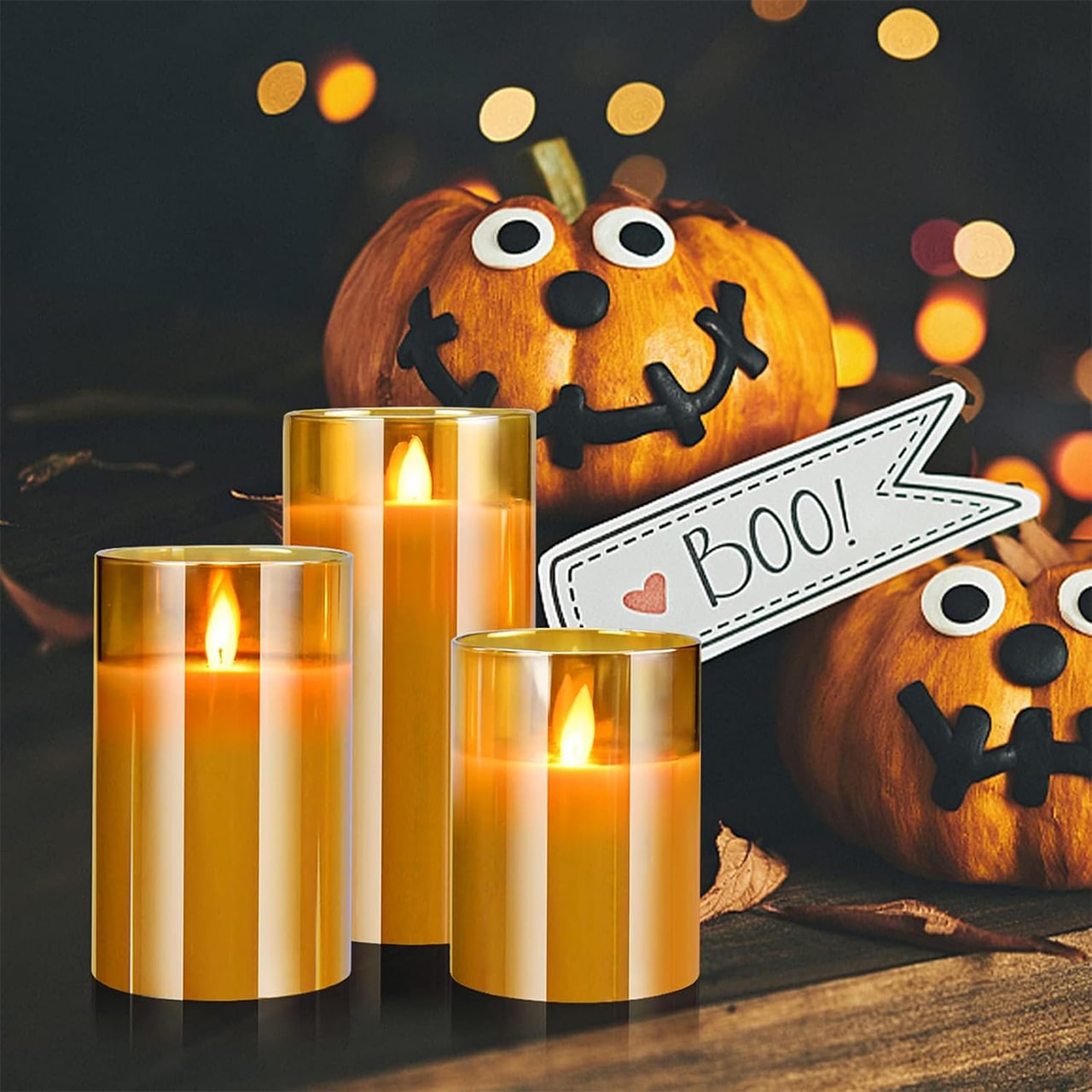 FlickCandles, set de lumânări decorative elegante (3 piese) - Image 3