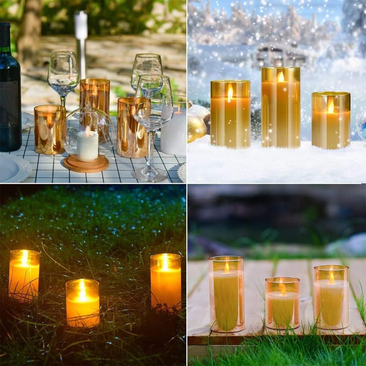 FlickCandles, set de lumânări decorative elegante (3 piese) - Image 5