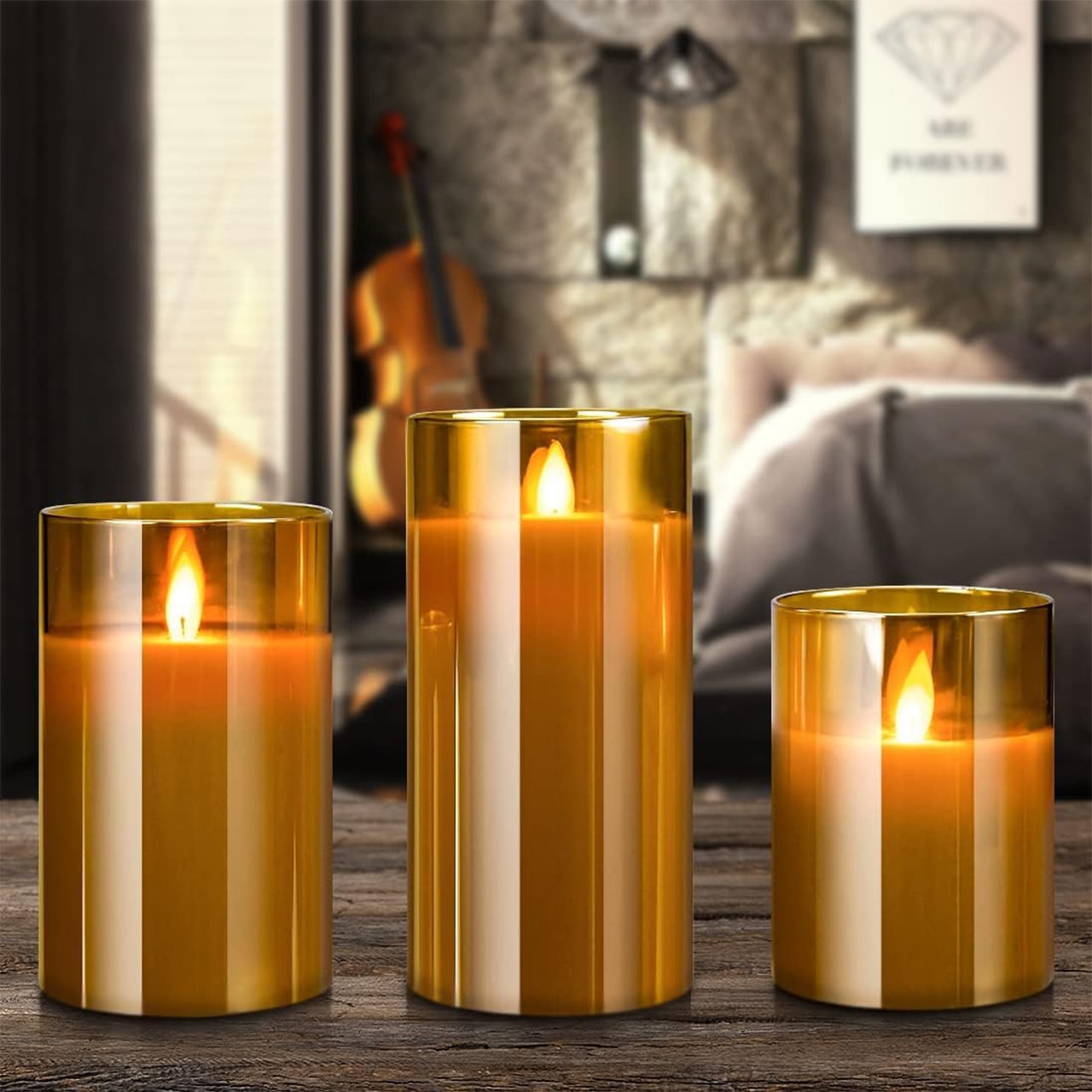 FlickCandles, set de lumânări decorative elegante (3 piese) - Image 8