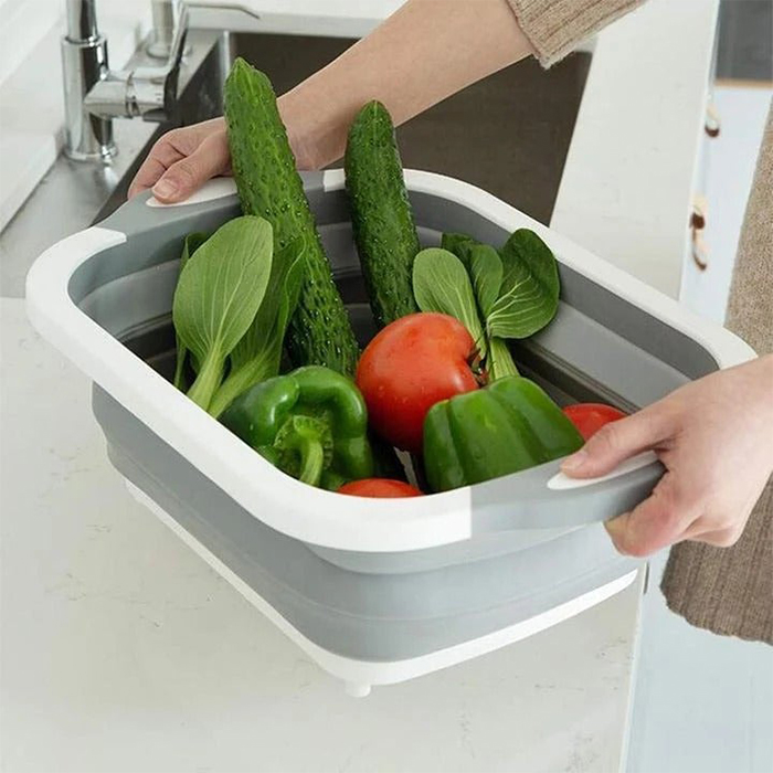 FoldableStrainer – sită pliabilă, recipient și tocător 3 în 1 - Image 2