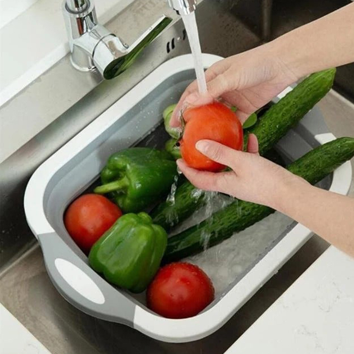 FoldableStrainer – sită pliabilă, recipient și tocător 3 în 1 - Image 5